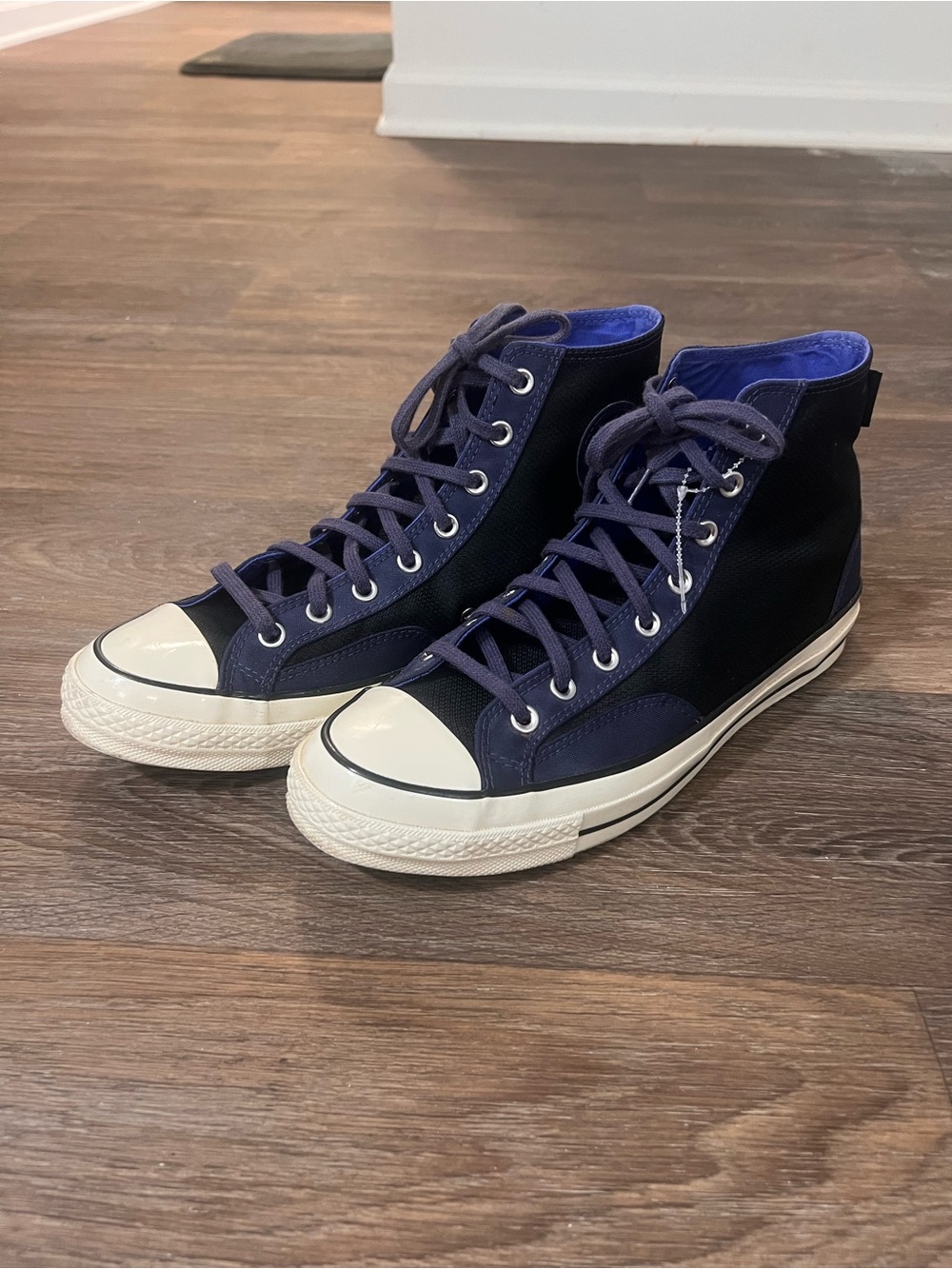 Converse High-Top Sneakers - Navy and Black with White Toe/A738